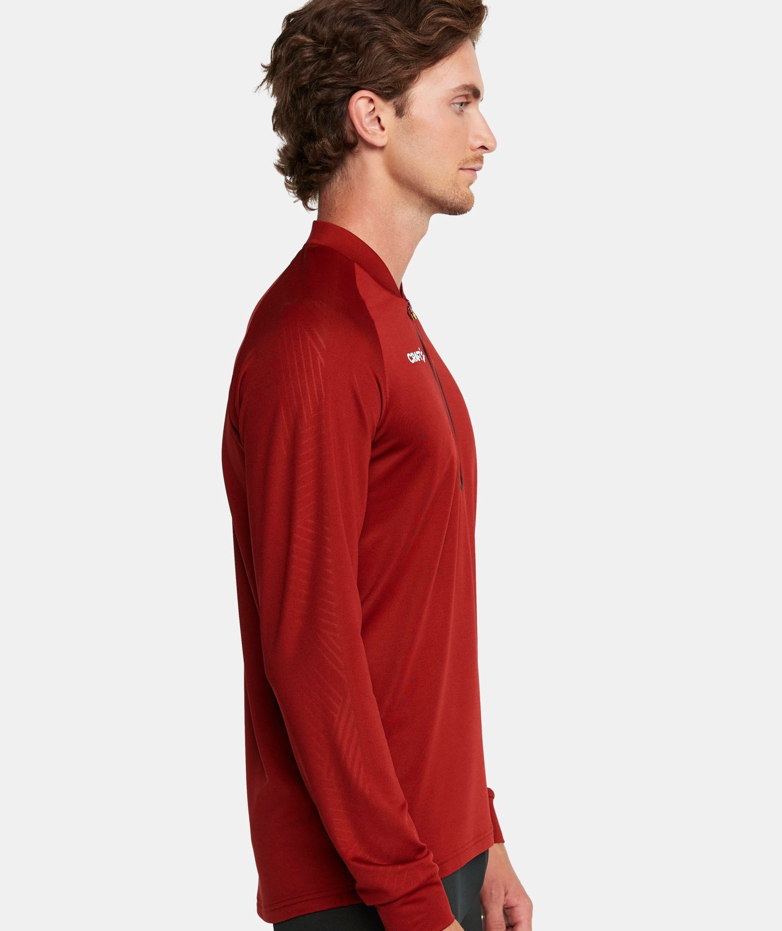 Craft Extend halfzip training pullover, Rhubarb, large image number 3