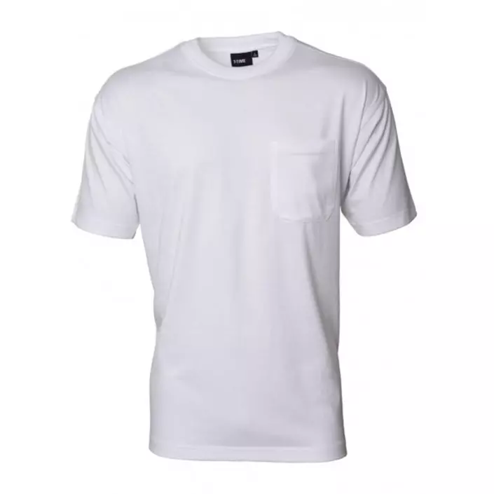 ID Identity T-Time T-shirt med bröstficka, Vit, large image number 0
