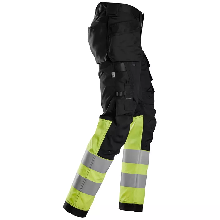 Snickers AllroundWork craftsman trousers 6234, Black/Hi-Vis Yellow, large image number 3