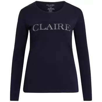 Claire Woman Aileen dame langermet T-skjorte, Dark navy