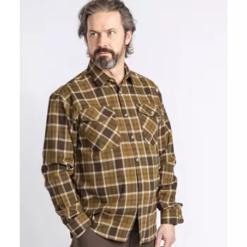 Pinewood Härjedalen regular fit flannel skovmandsskjorte, Hunting Olive/Khaki