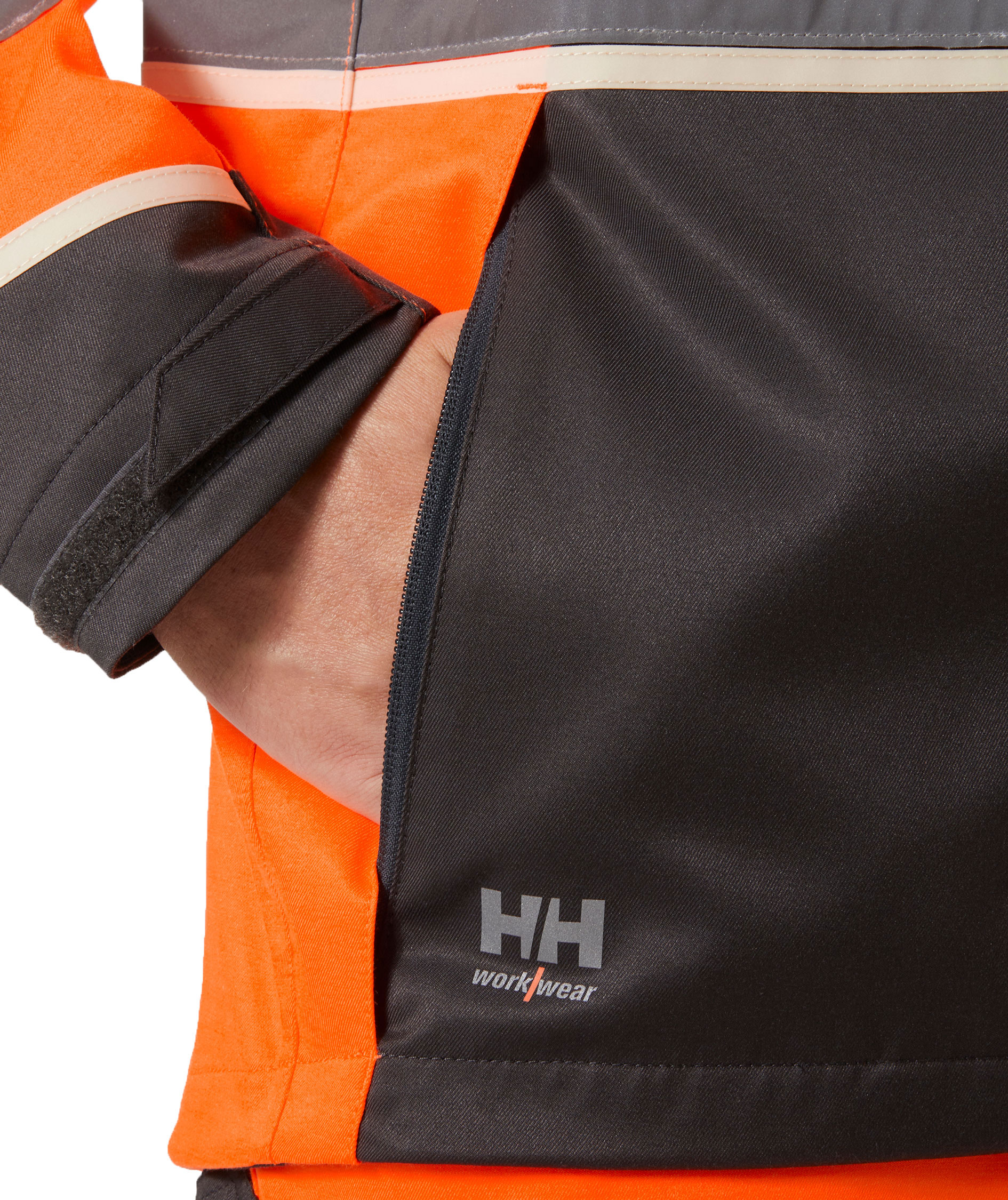 Helly Hansen UC-ME work jacket, Hi-vis Orange/Ebony, large image number 6