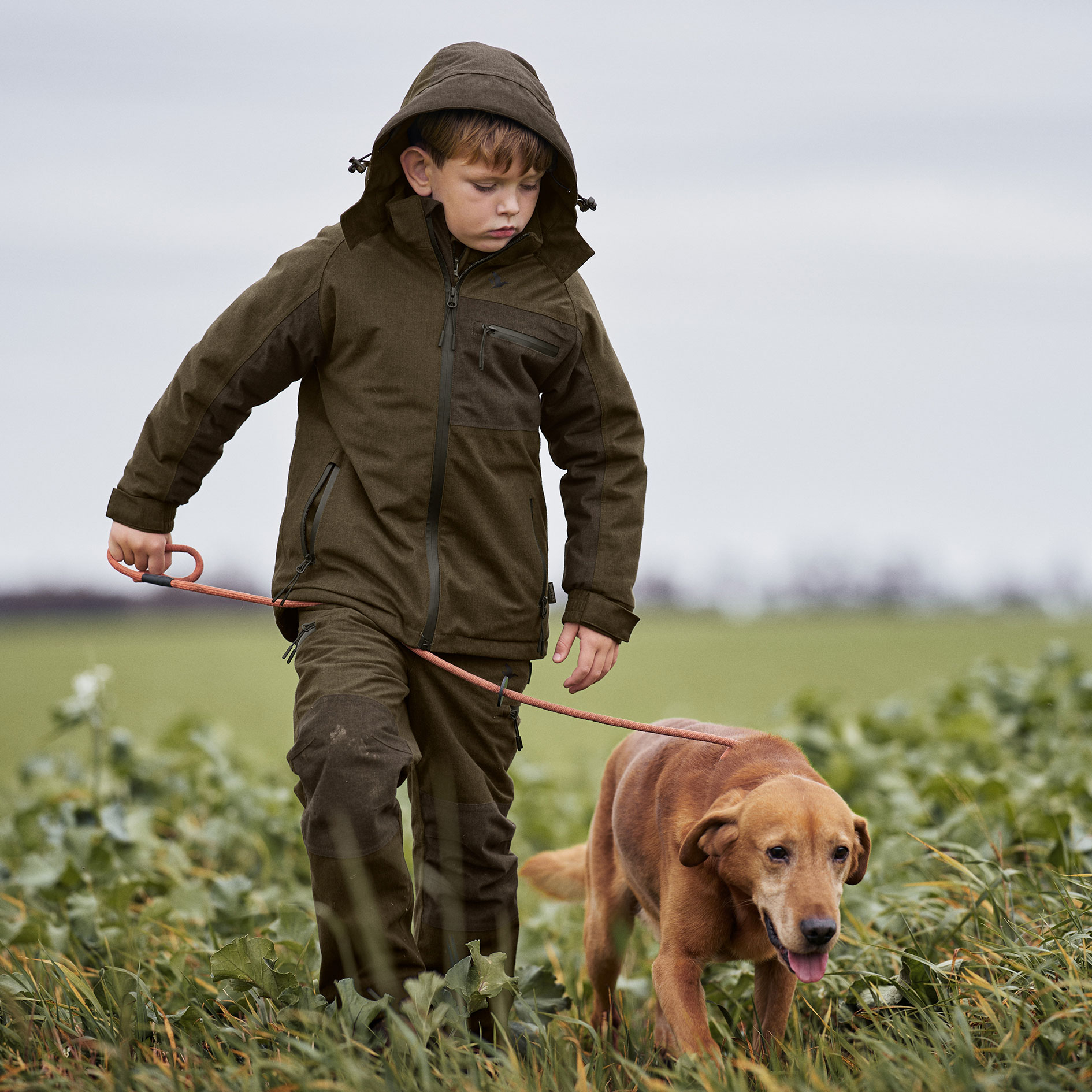 Seeland Avail jacket for kids, Pine Green Melange