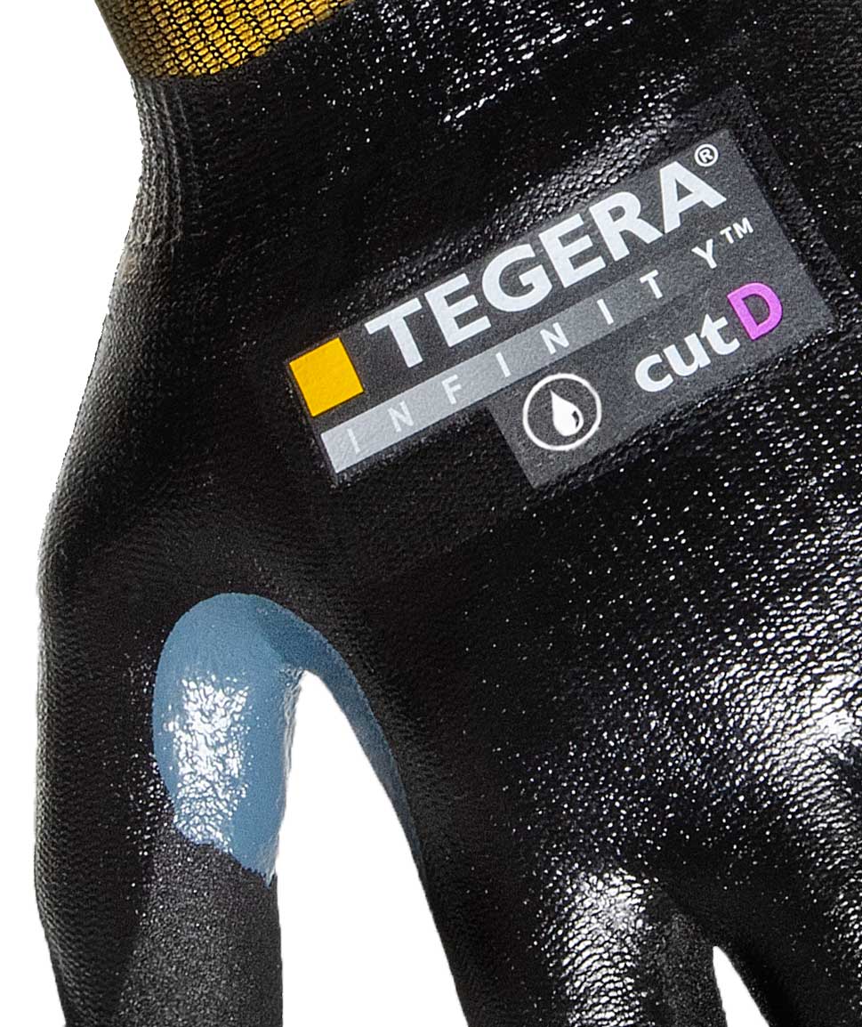 Tegera 8812 Infinity cut protection gloves Cut D, Black/Yellow, large image number 2
