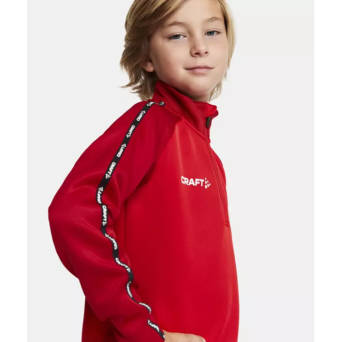 Craft Squad 2.0 halfzip training pullover for kids, Bright Red-Express, large image number 3