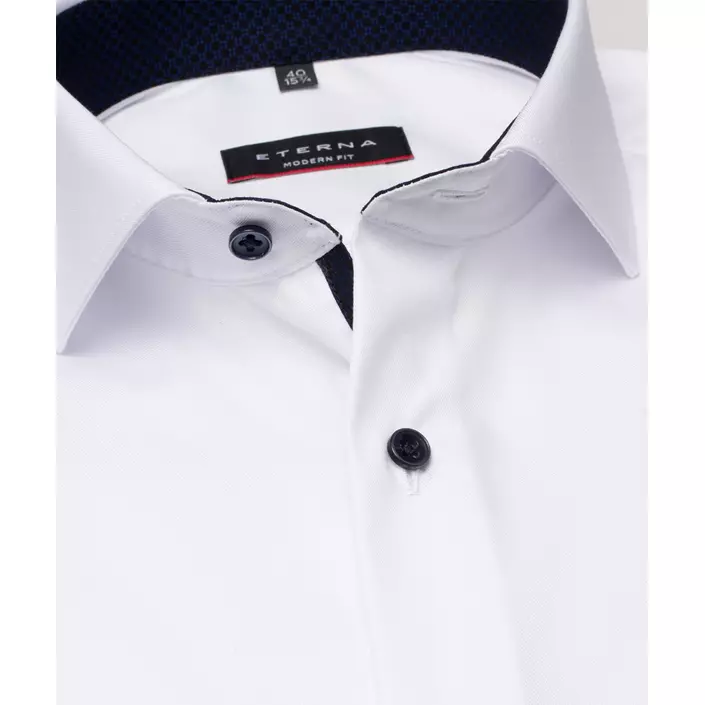 Eterna Cover Modern fit skjorta med kontrast, White, large image number 3