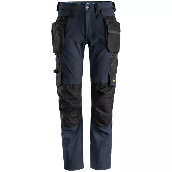 Snickers LiteWork håndværkerbukser full stretch, Navy/Sort, large image number 0