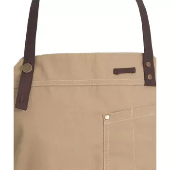 Kentaur Raw bib apron with pockets, Khaki