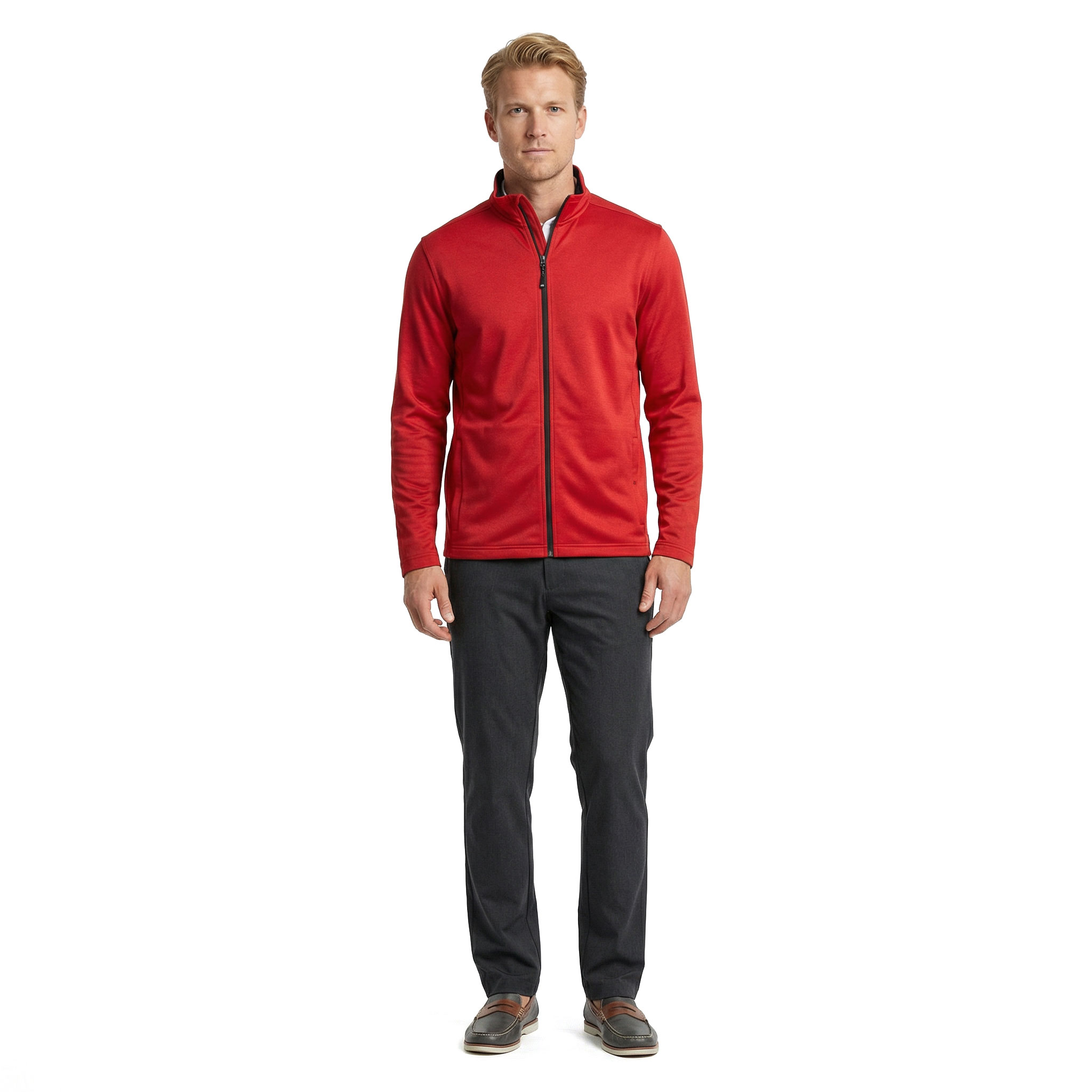 Cutter & Buck Twin Flakes cardigan, Red Melange, large image number 2