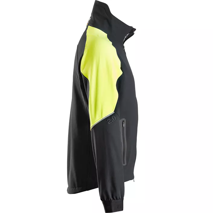 Snickers FlexiWork Arbeitsjacke 8028 full stretch, Schwarz/Neon Gelb, large image number 3
