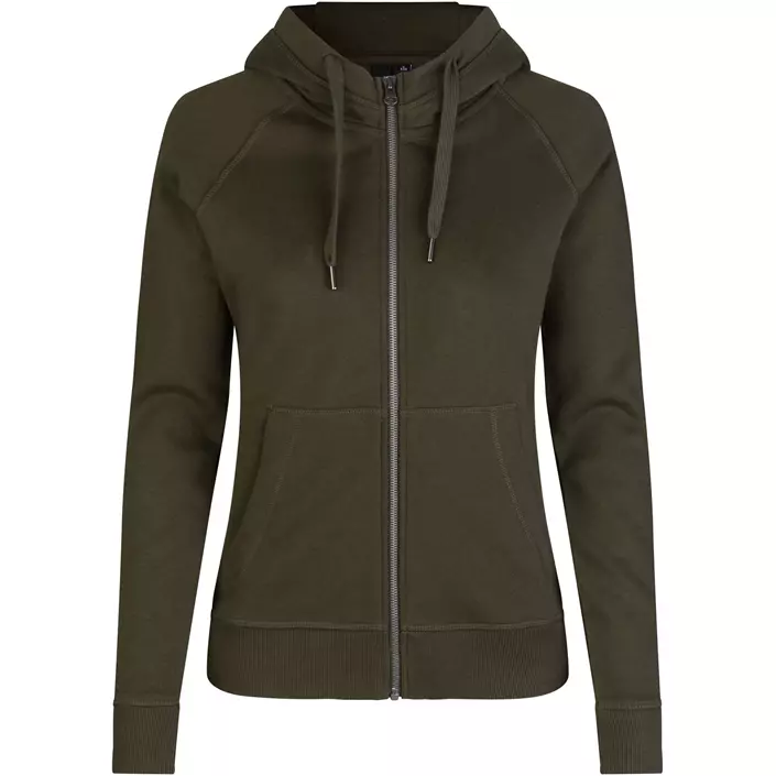 ID women's hoodie with full zipper, Olive Green, large image number 0