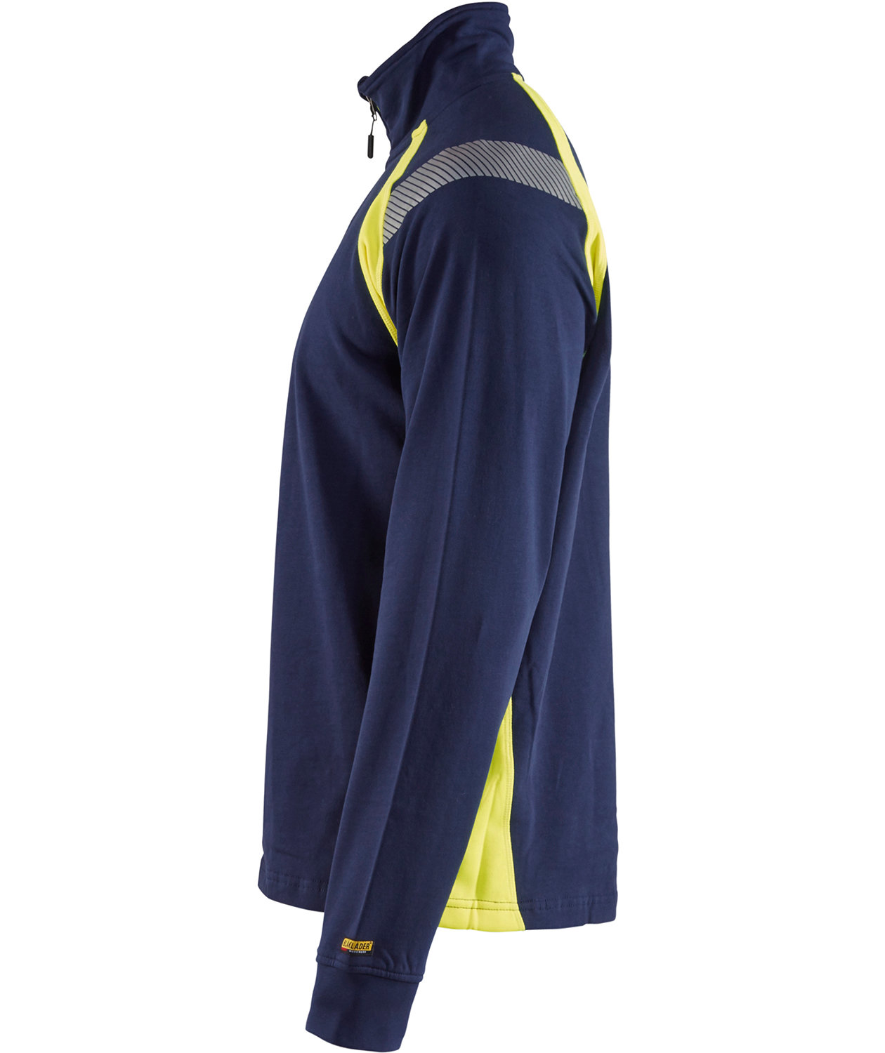Bl&aring;kl&auml;der sweatshirt half zip, Marine/Hi-Vis yellow, large image number 2