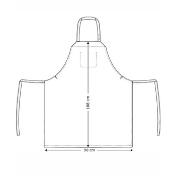 Kentaur wide bib apron, Mocca