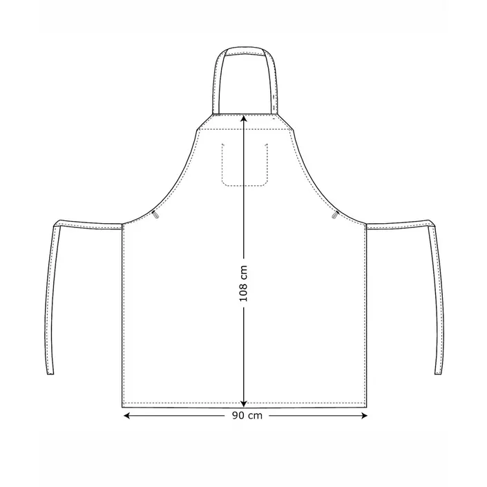 Kentaur wide bib apron, Mocca, Mocca, large image number 1