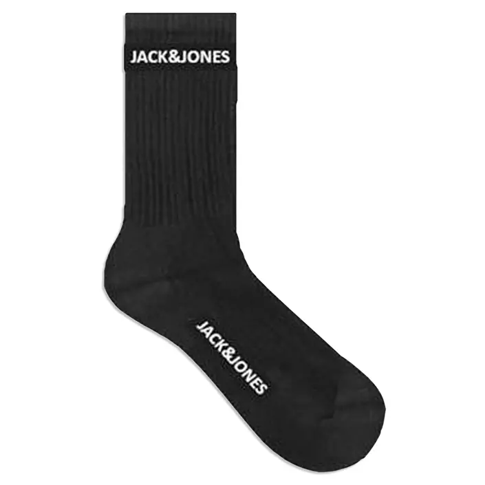 Jack & Jones JACBASIC 5-pack logo tennis socks, Black, Black, large image number 1
