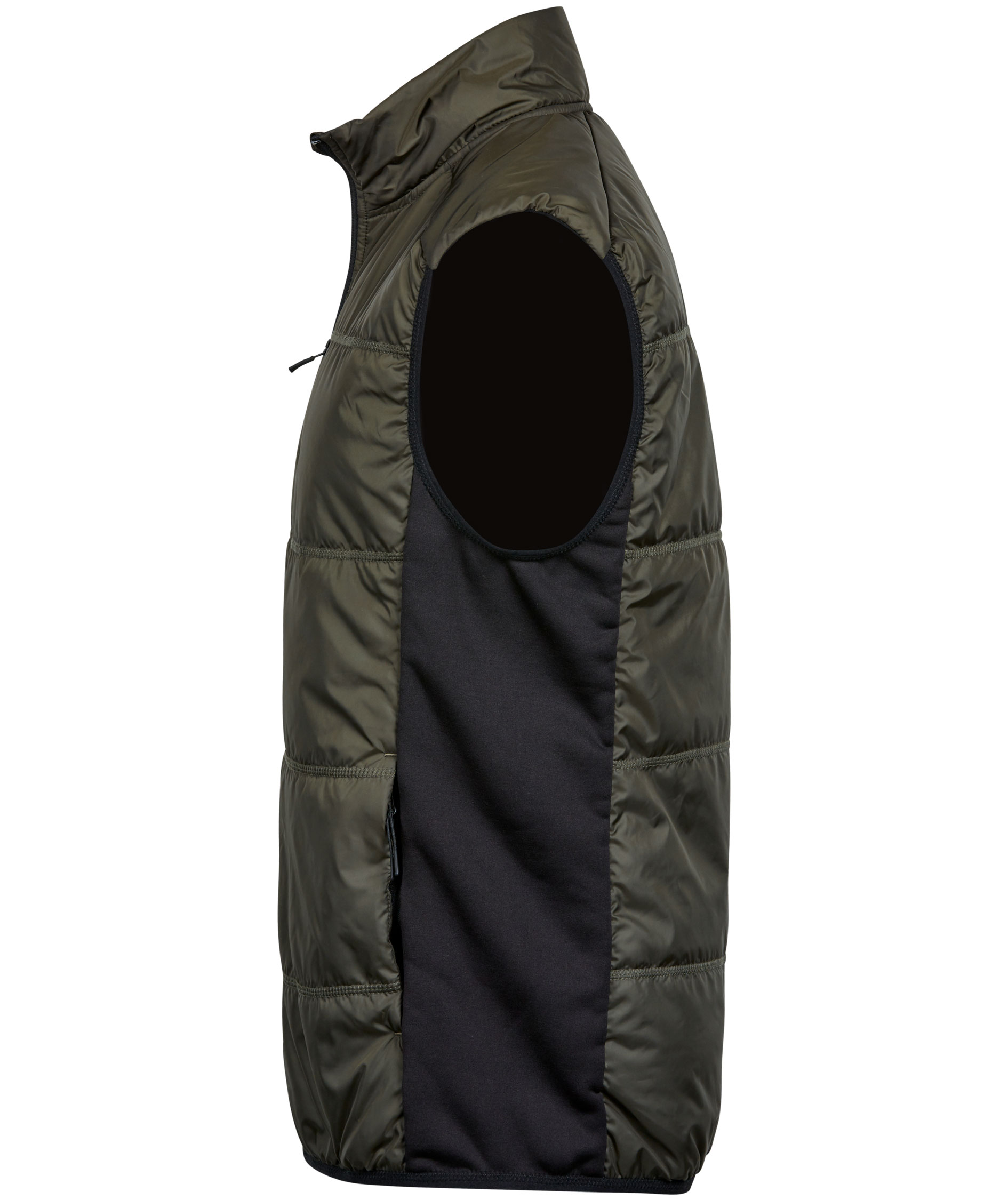Tee Jays hybrid stretch quilted vest, Deep Green/Black, large image number 2