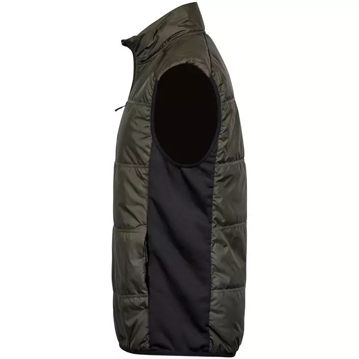 Tee Jays hybrid stretch quilted vest, Deep Green/Black, large image number 2