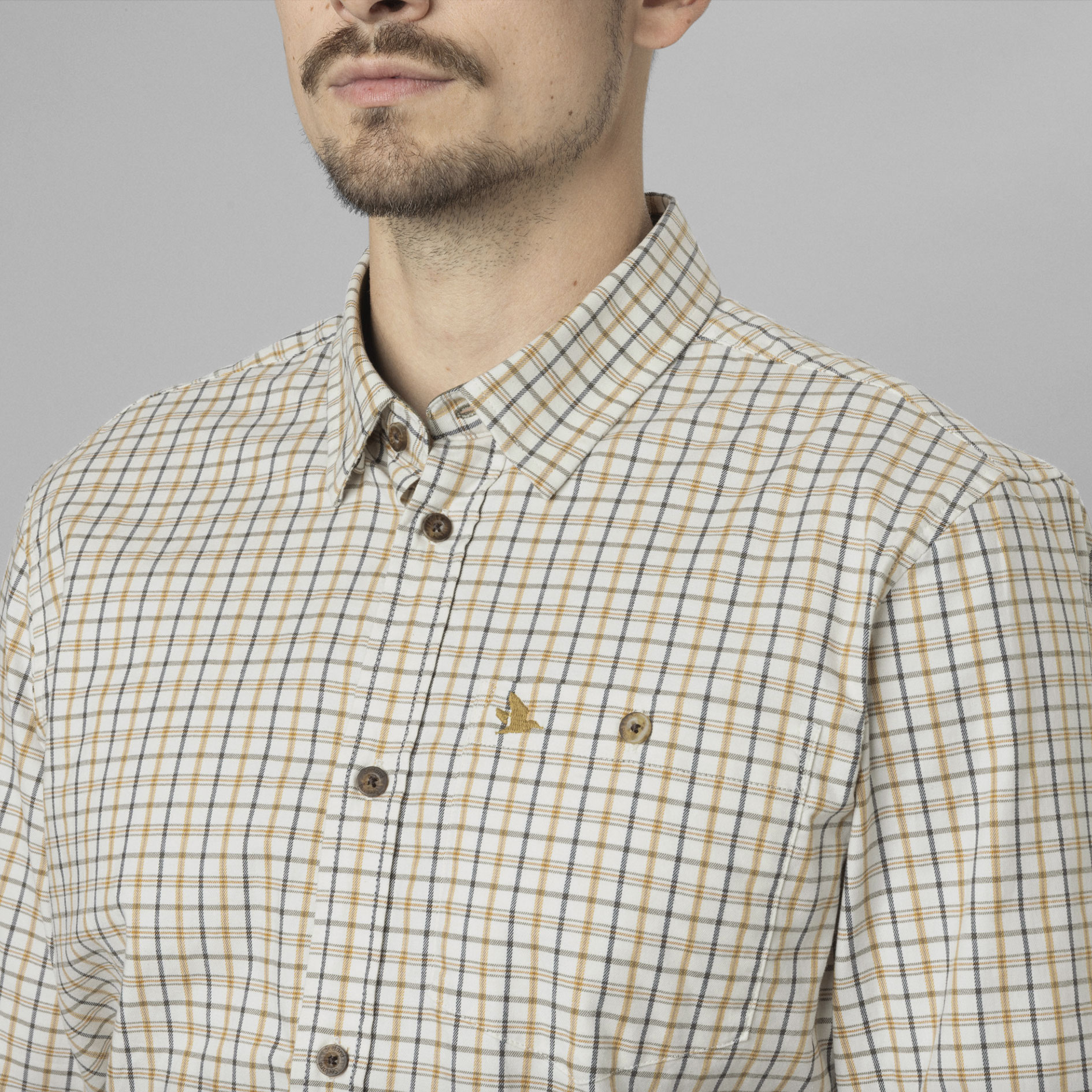 Seeland Oxford Shooting shirt, Classic blue/Classic brown check, large image number 4