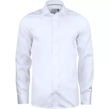 J. Harvest & Frost Twill Green Bow O1 regular fit skjorte, Hvid