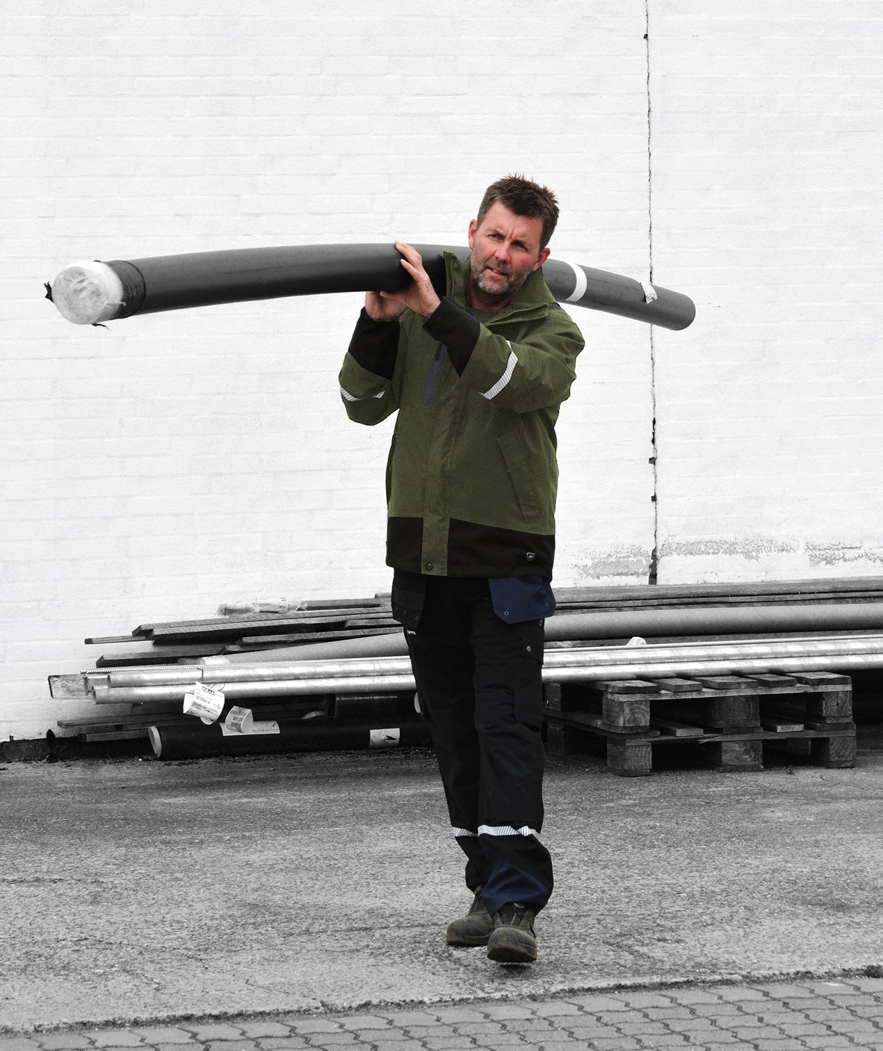 Lyngs&oslash;e skaljacka full stretch, Gr&ouml;n/Svart, large image number 2