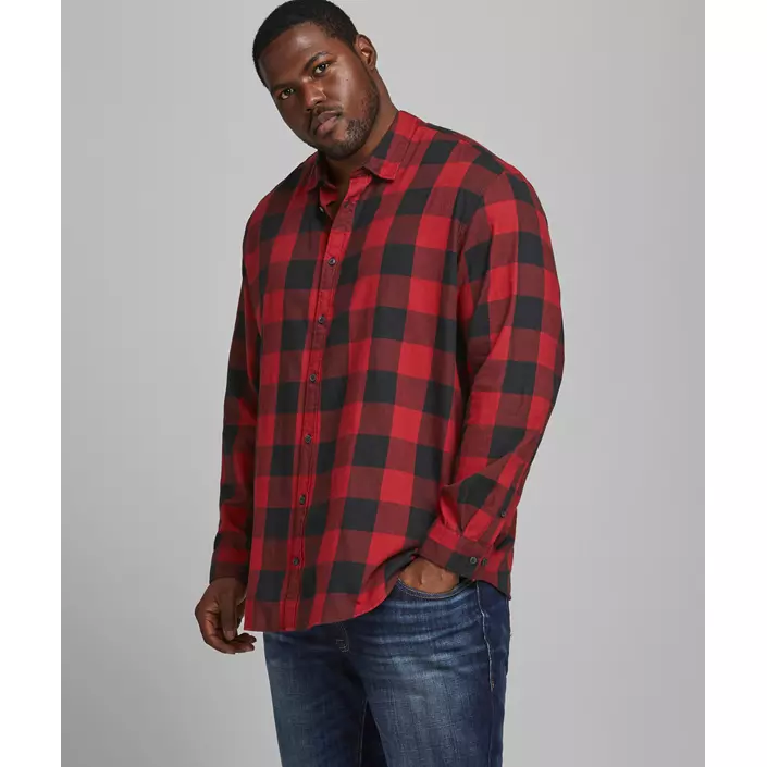 Jack & Jones JJEGINGHAM Plus Size Twill skjorte, Brick Red, large image number 1