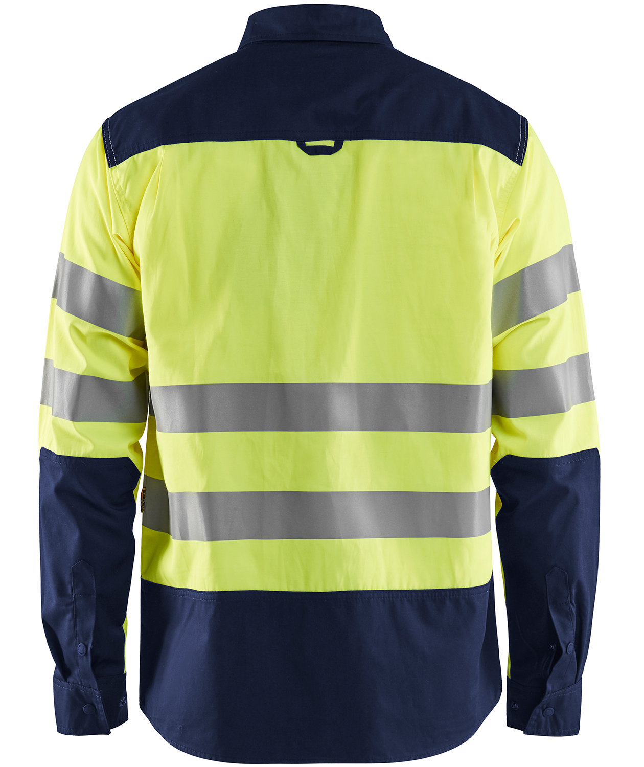 Bl&aring;kl&auml;der work shirt, Hi-vis Yellow/Marine