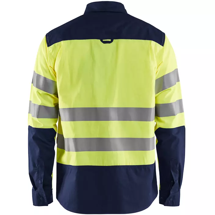 Blåkläder arbejdsskjorte, Hi-vis Gul/Marine, large image number 1