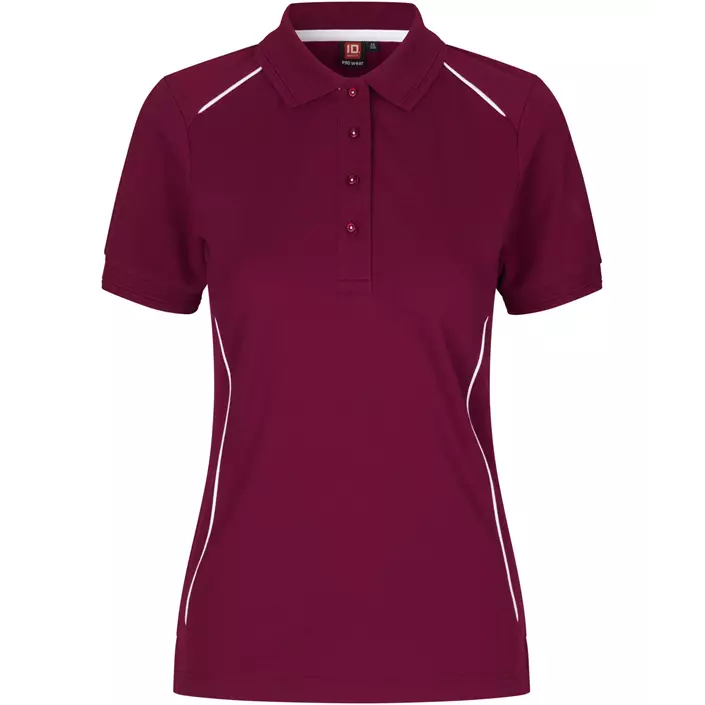 ID PRO Wear Damen Poloshirt, Bordeaux, large image number 0