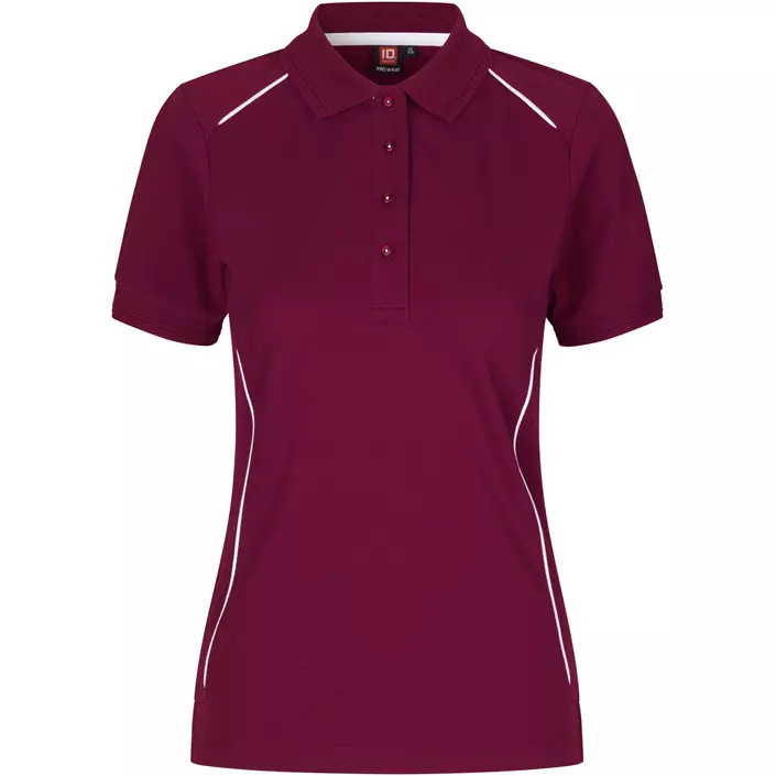 ID PRO Wear dame polo T-shirt, Bordeaux, large image number 0