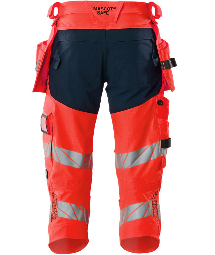 Mascot Accelerate Safe craftsman knee pants full stretch, Hi-Vis Red/Dark Marine