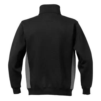 Fristads Acode sweatshirt med glidelås, Svart/Antrasittgrå