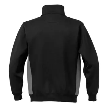 Fristads Acode sweatshirt med lynlås, Sort/Antracitgrå