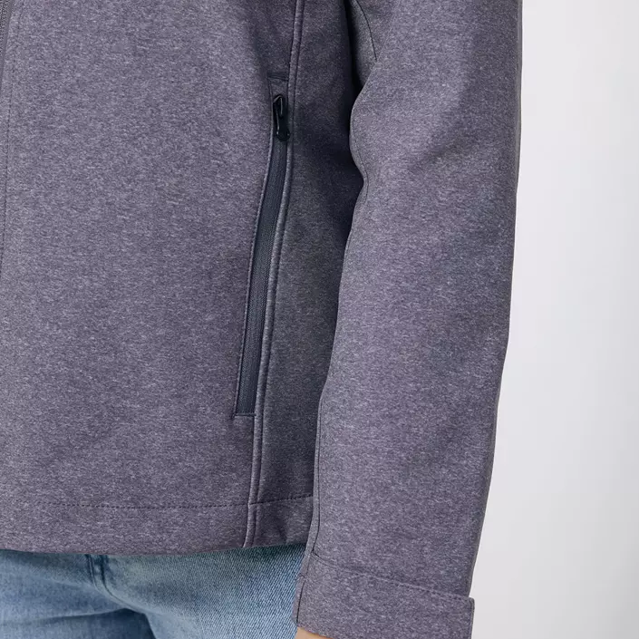 Iqoniq Makalu softshelljacka, Vulcano Heather Grey, large image number 6