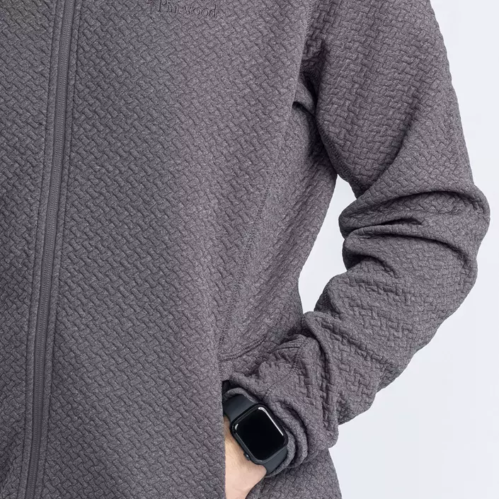 Pinewood Everyday Travel hættetrøje med lyn, Grey melange , large image number 4