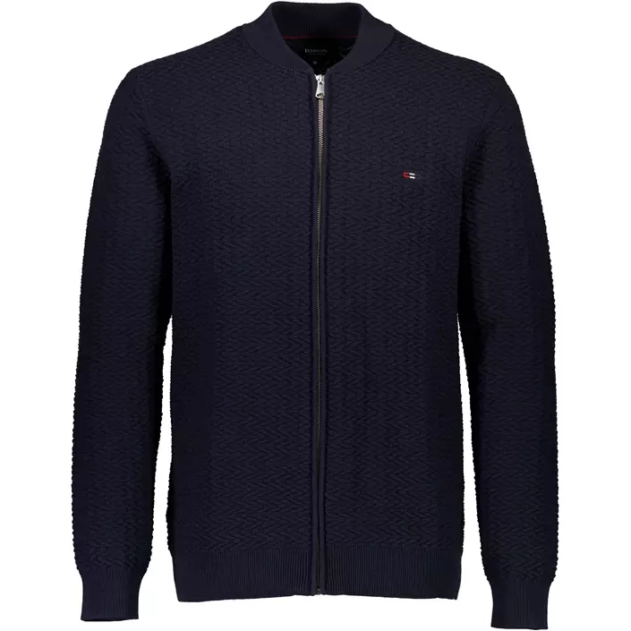 Bison strikcardigan, Navy, large image number 0