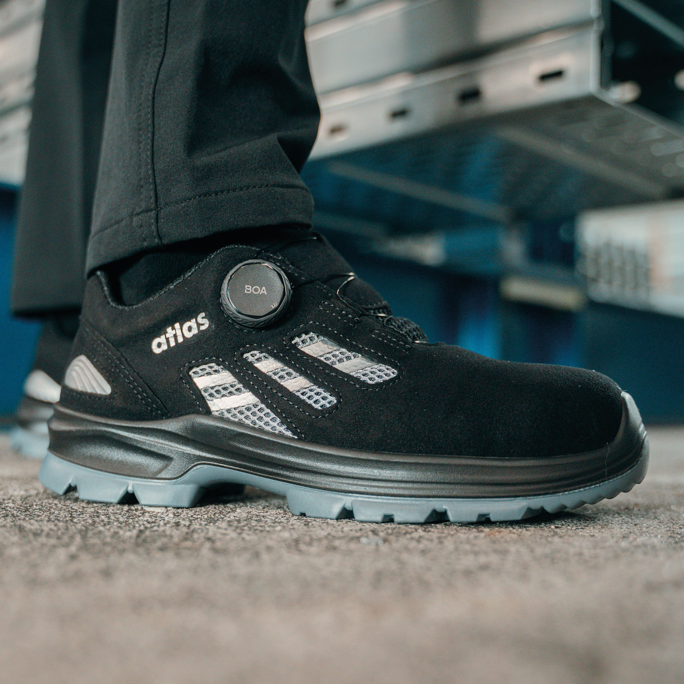 Atlas Flash 3205 Boa&reg; sikkerhedssko S1P, Sort, large image number 3