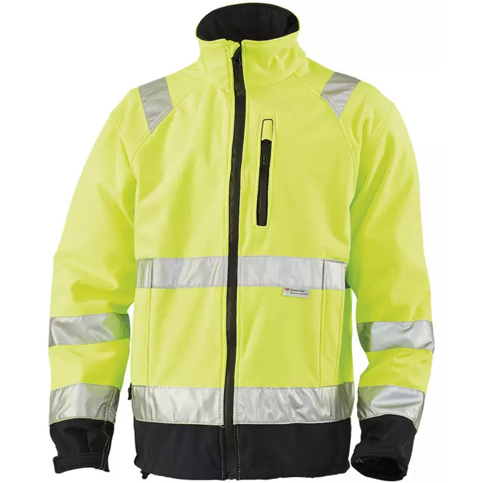 Exakt Stealth softshell jacket, Hi-Vis Yellow, large image number 0