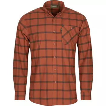 Pinewood Värnamo flannel snekkerskjorte, Terracotta/Suede Brown