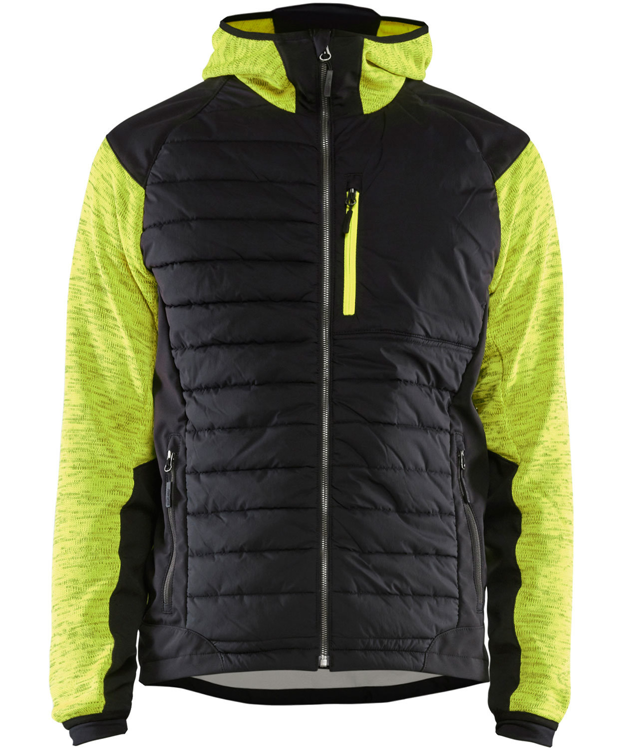 Bl&aring;kl&auml;der hybridjacka, Varsel Gul/Svart