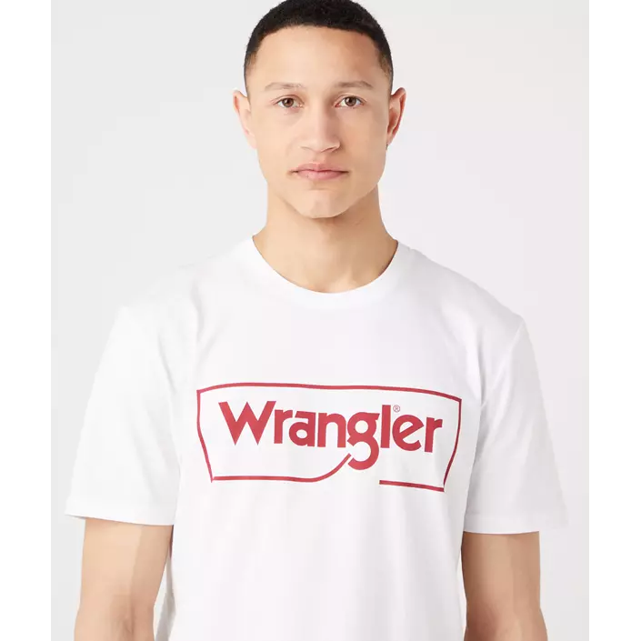 Wrangler Frame Logo T-skjorte, White, large image number 2