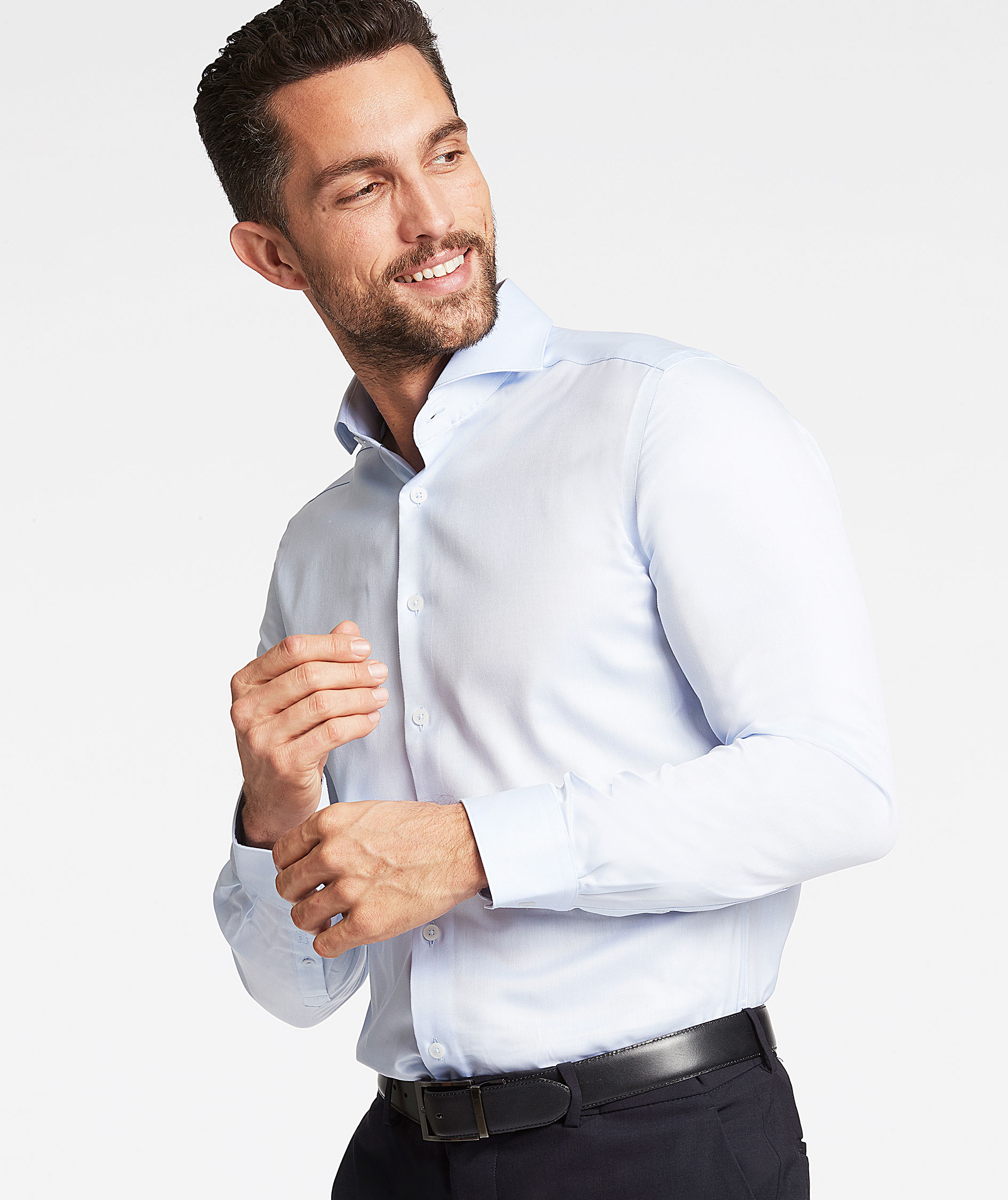 Lindbergh Twill slim fit skjorta, Light blue, large image number 4