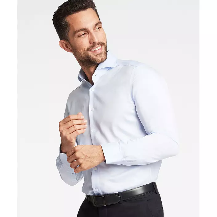 Lindbergh Twill slim fit skjorte, Light blue, large image number 4