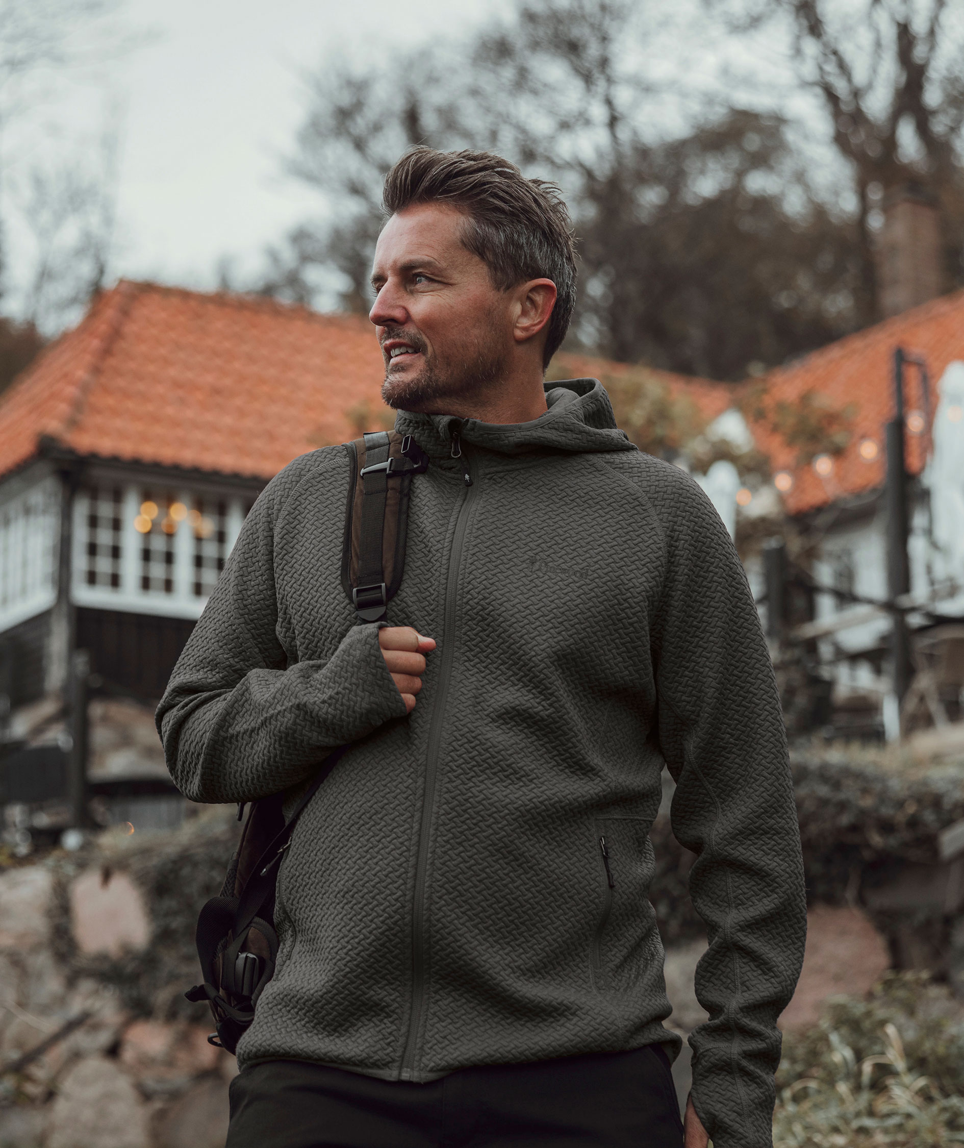 Pinewood Everyday Travel h&aelig;ttetr&oslash;je med lyn, Grey melange , large image number 8