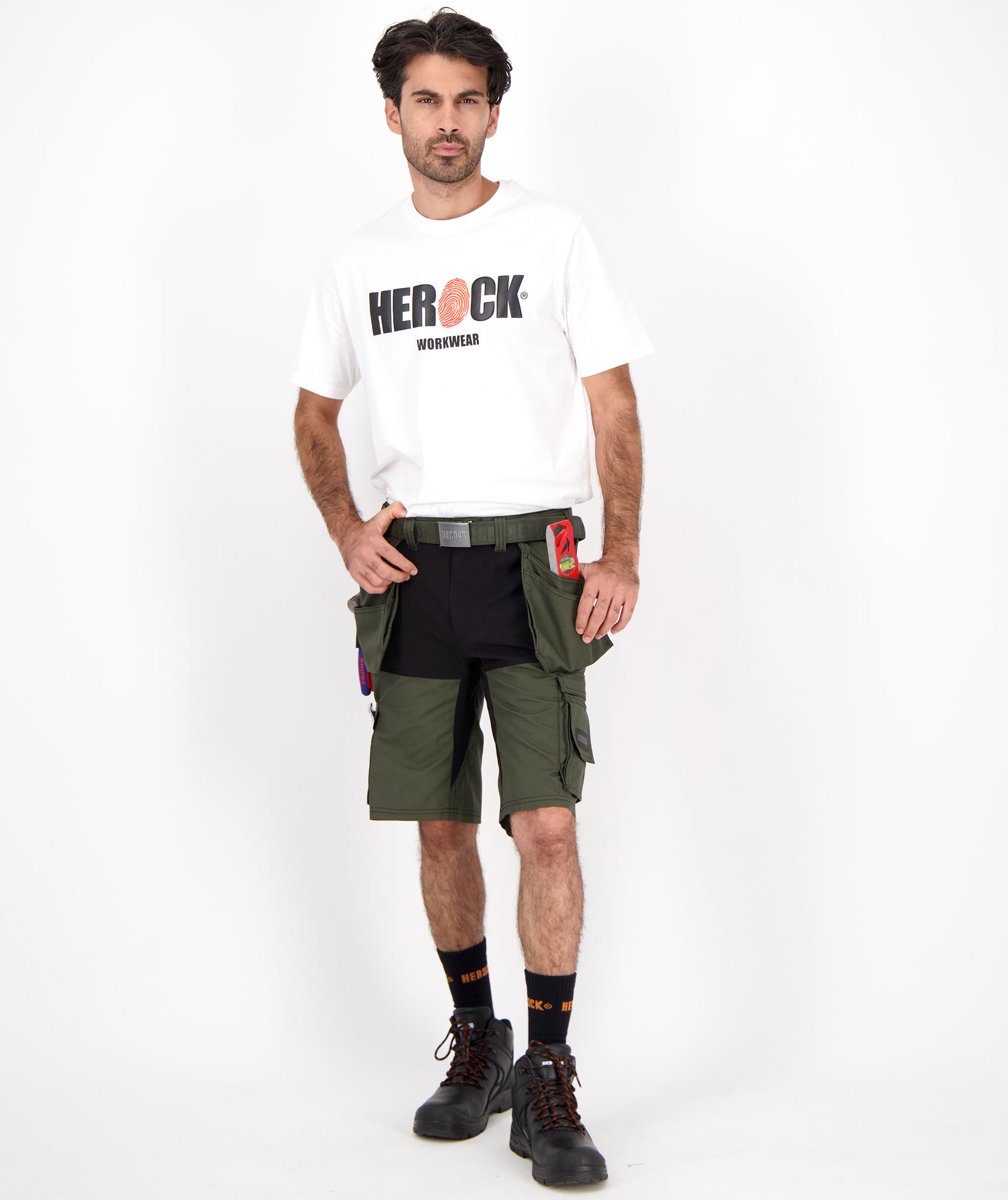 HEROCK Speri Handwerkershorts, Dark Khaki/Black, large image number 1