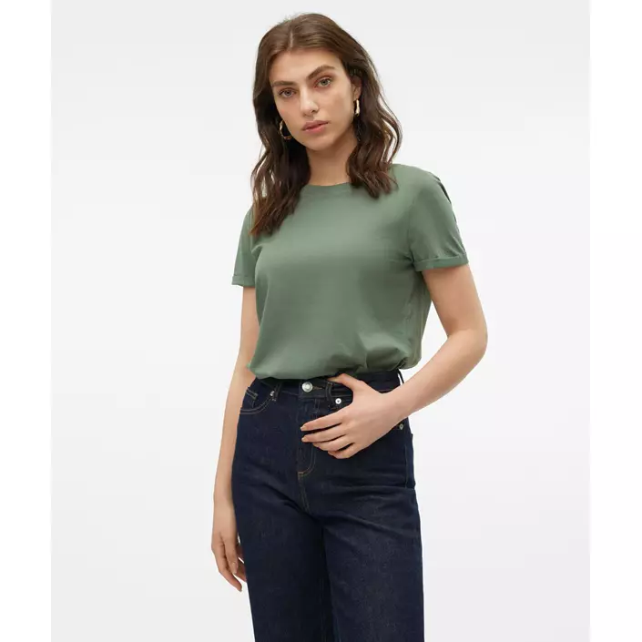 Vero Moda VMPAULA T-shirt, Laurel Wreath, large image number 4