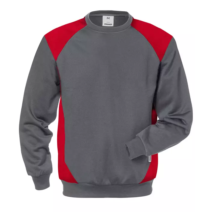 Fristads sweatshirt 7148 SHV, Grau/Rot, large image number 0