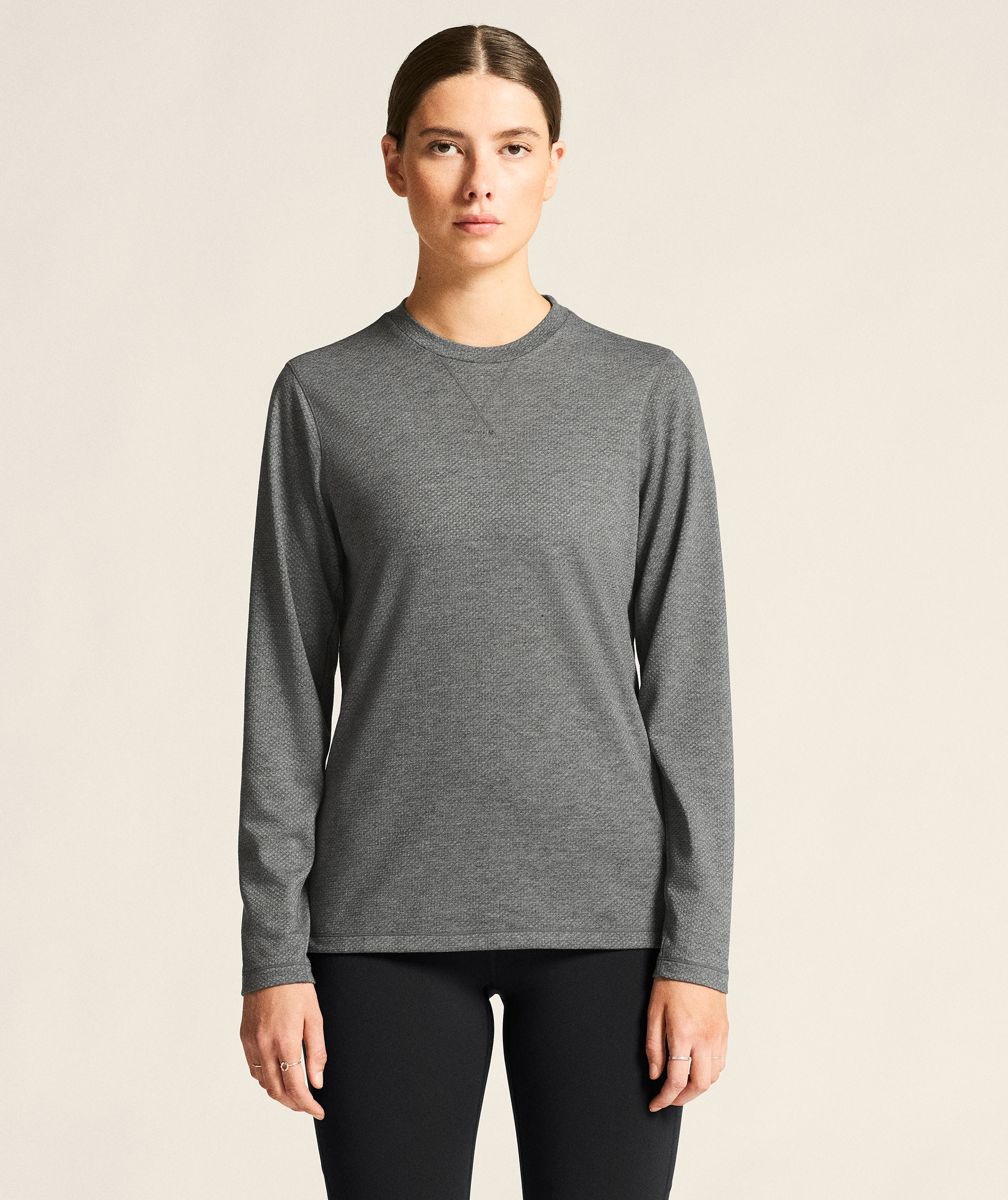 Craft Thermal Mesh women's baselayer sweater, Dark Grey Melange