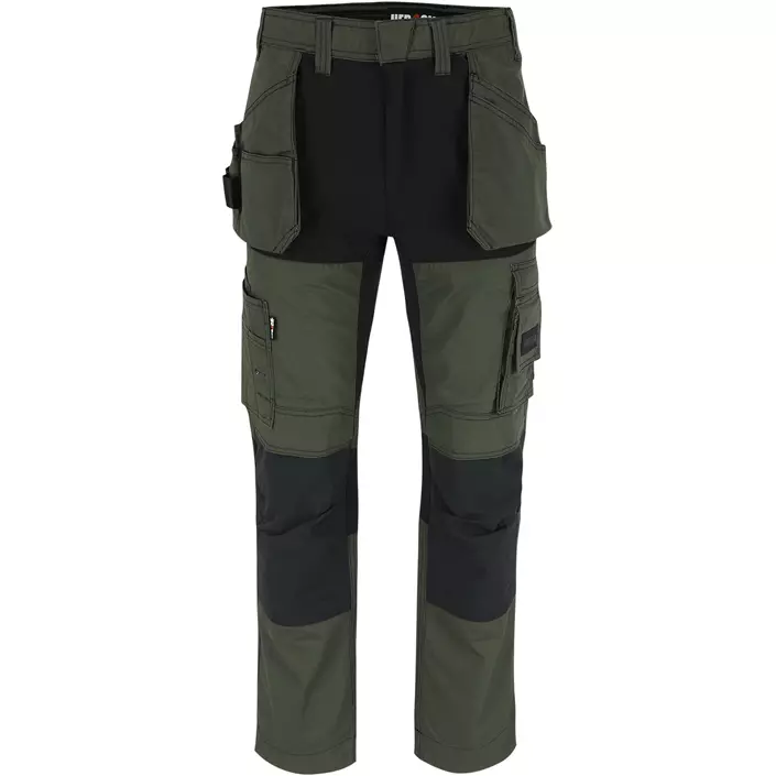 HEROCK Spector håndværkerbukser, Dark Khaki/Black, large image number 0