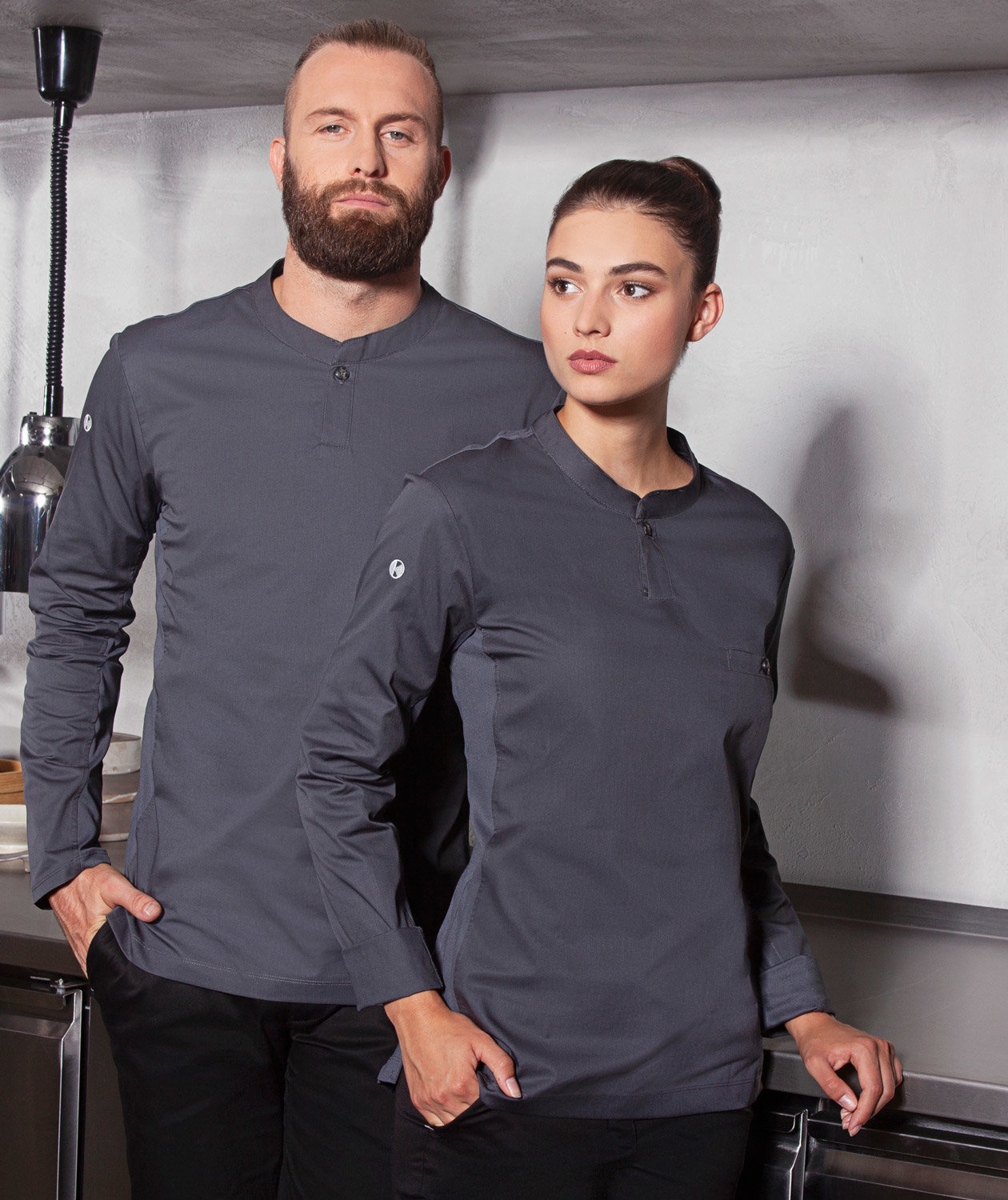 Karlowsky Performance lang&aelig;rmet polo T-shirt, Antracitgr&aring;, large image number 1