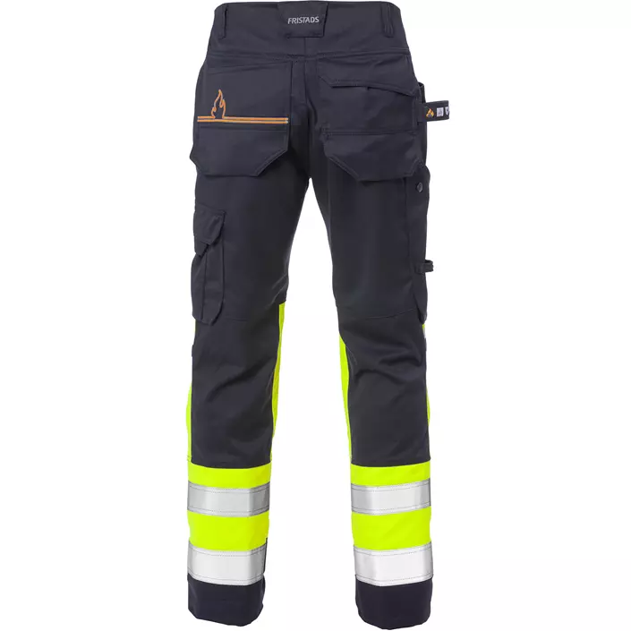 Fristads Flamestat women's craftsman trousers 2171, Hi-vis Yellow/Marine, large image number 1